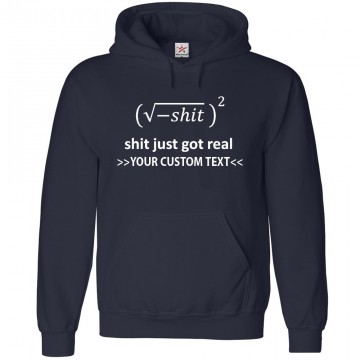 Personalised Maths Society with custom text printed hoodie